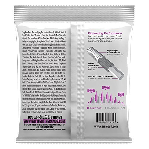 Power Slinky Cobalt Flatwound Electric Bass Strings 55-110 Gauge