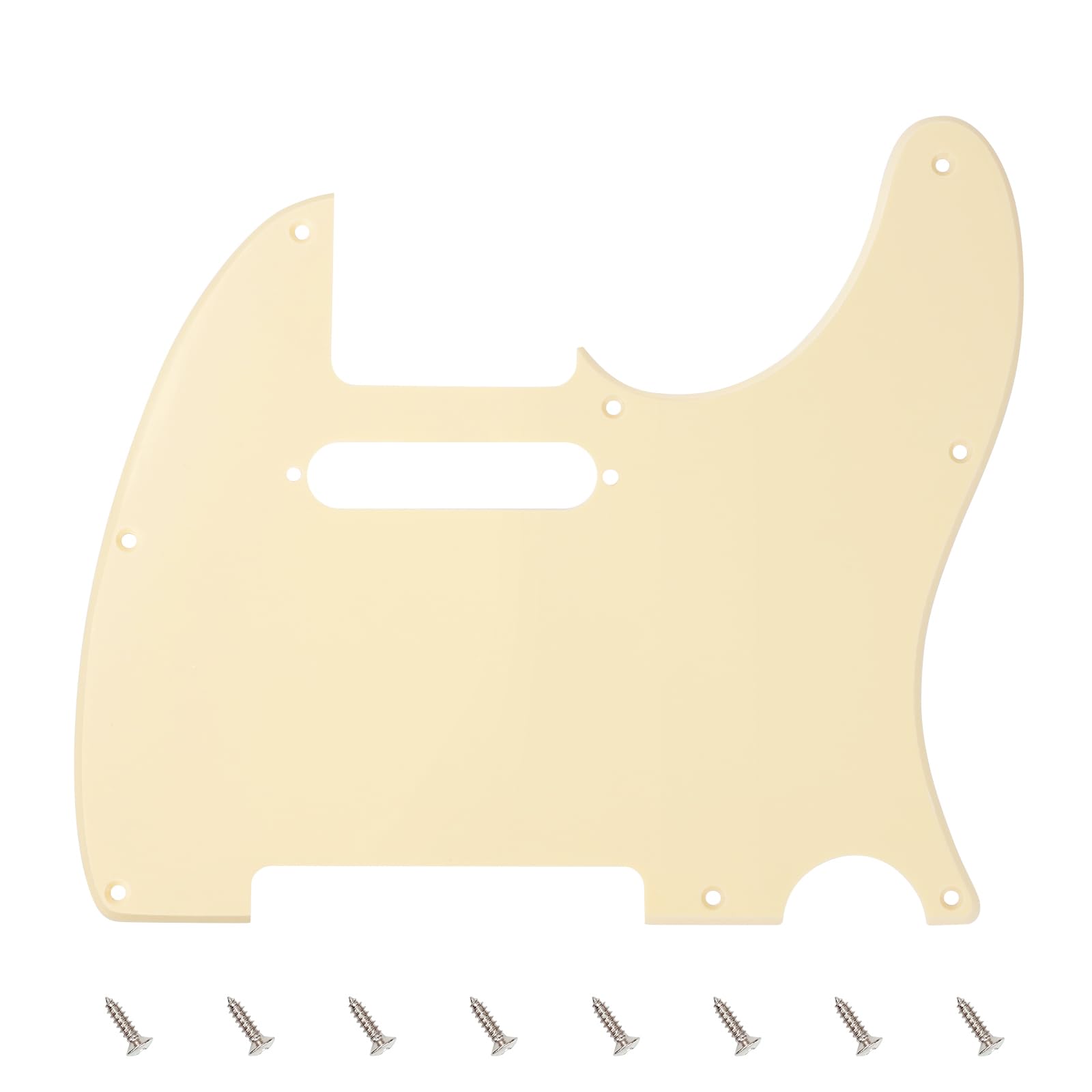 Banworks 3 Ply Tele Pickguard 8-Hole Electric Guitar Pickguard Scratch Plate for USA/Mexican Fender Modern Style Standard Tele T