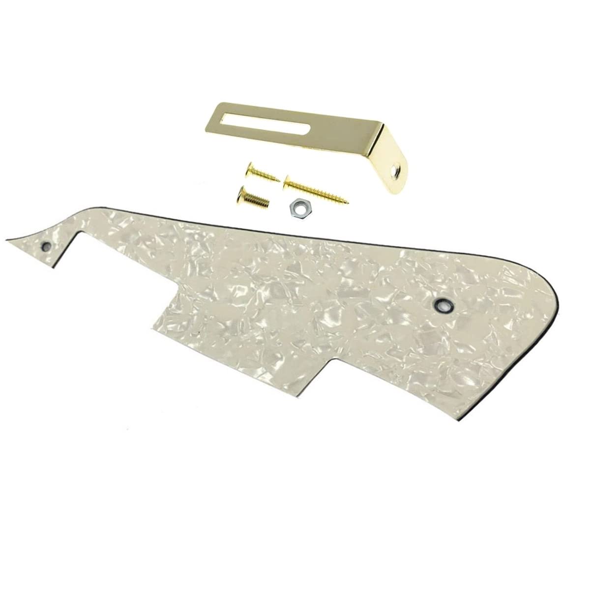 Dopro Aged Pearl LP Guitar Pickguard with Gold Bracket for Epiphone Les Paul