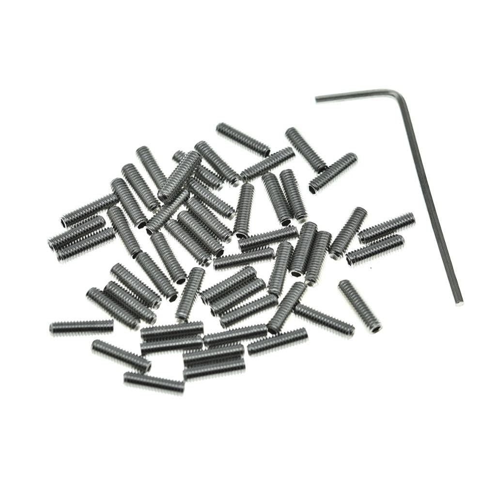 Dopro 100-Pack Us #4-40 X 3/8'' Stainless Steel Guitar Bridge Saddle Height Adjustment Screws