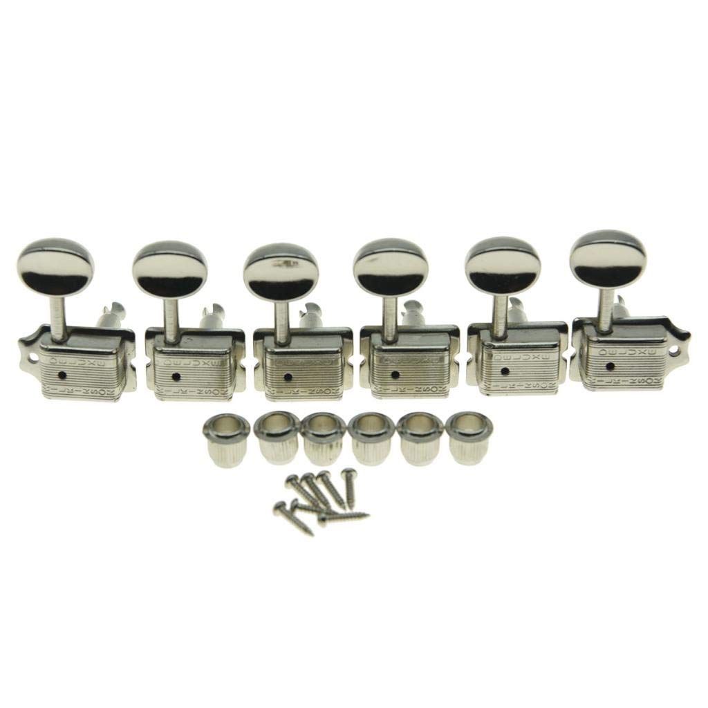 Wilkinson Deluxe 6 Inline Vintage Guitar Tuners With Split Post Guitar Tuning Keys Peg Machine Heads For Strat/Tele Guitars Nick