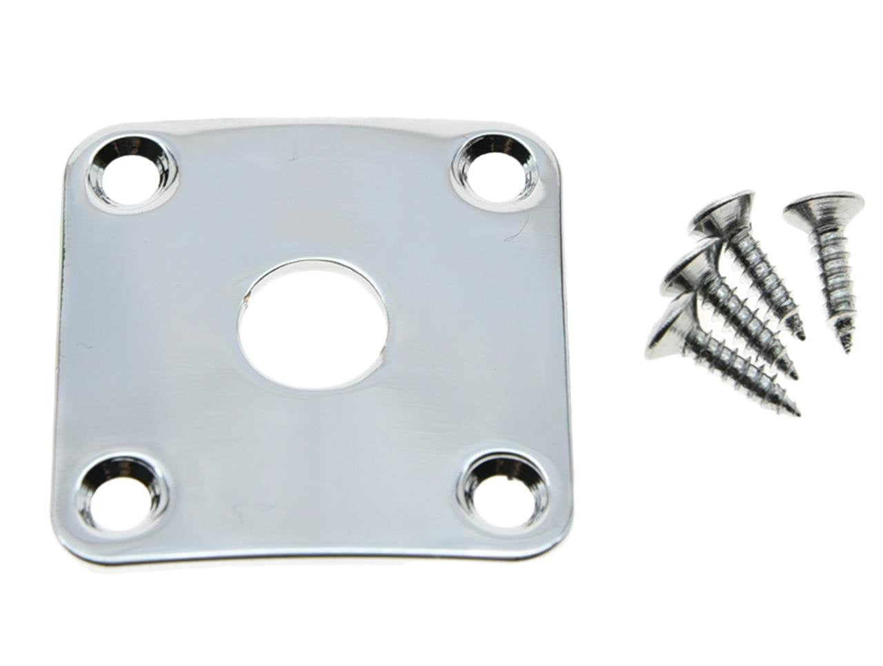 Dopro Chrome Metal Curved Base Bottom Jack Plate Square Jackplate For Usa Lp Les Paul