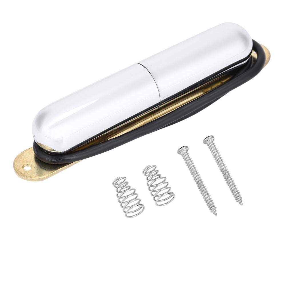 Electric Guitar Pickup, Alnico V Magnet Lipstick Tube Pickup Single Coil Pickup for ST Guitar Accessory Parts(Silver)