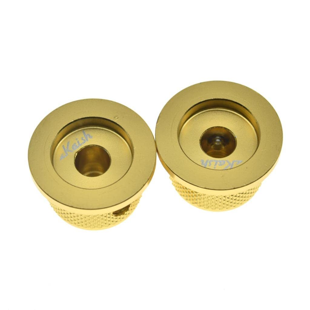 4-Pack Set Screw Style Aluminium Potentiometer Knobs 1/4 '' Universal Top Hat Knobs Bell Volume Tone Control Knobs for Guitar/Ba