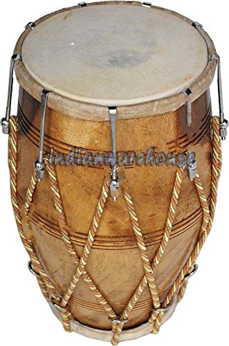 Sai Musical Dholak Drum Rope Bolt Tuned Dholki Dhol Used In Bhajan Kirtan.