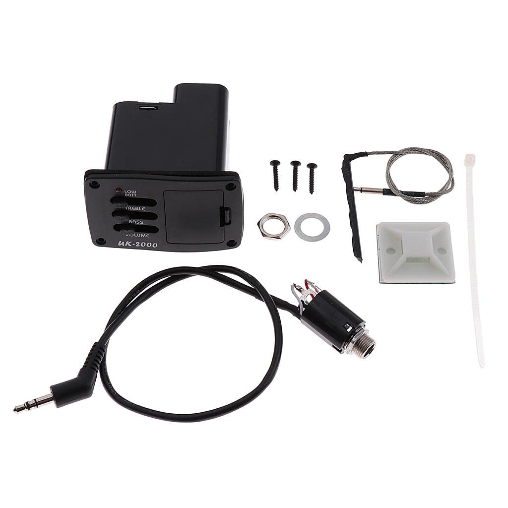 Loom Tree Fienst Replacement Ukulele Piezo Pickup Preamp For Wood Guitar/Ukulele Parts Black | Authentic CollectorS Piece | Rar