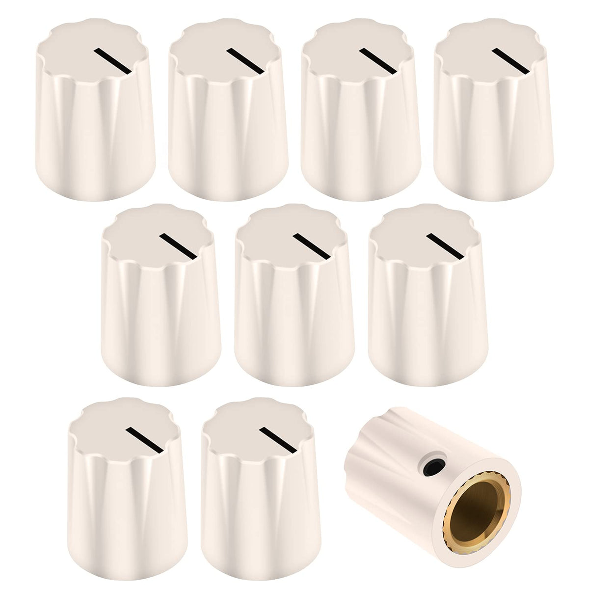 Daiertek Guitar Effect Knob 1/4 Potentiometer Knob Plastic Volume Control 1900 Davies Style 6.35Mm Knob Metal Insert With Set Sc