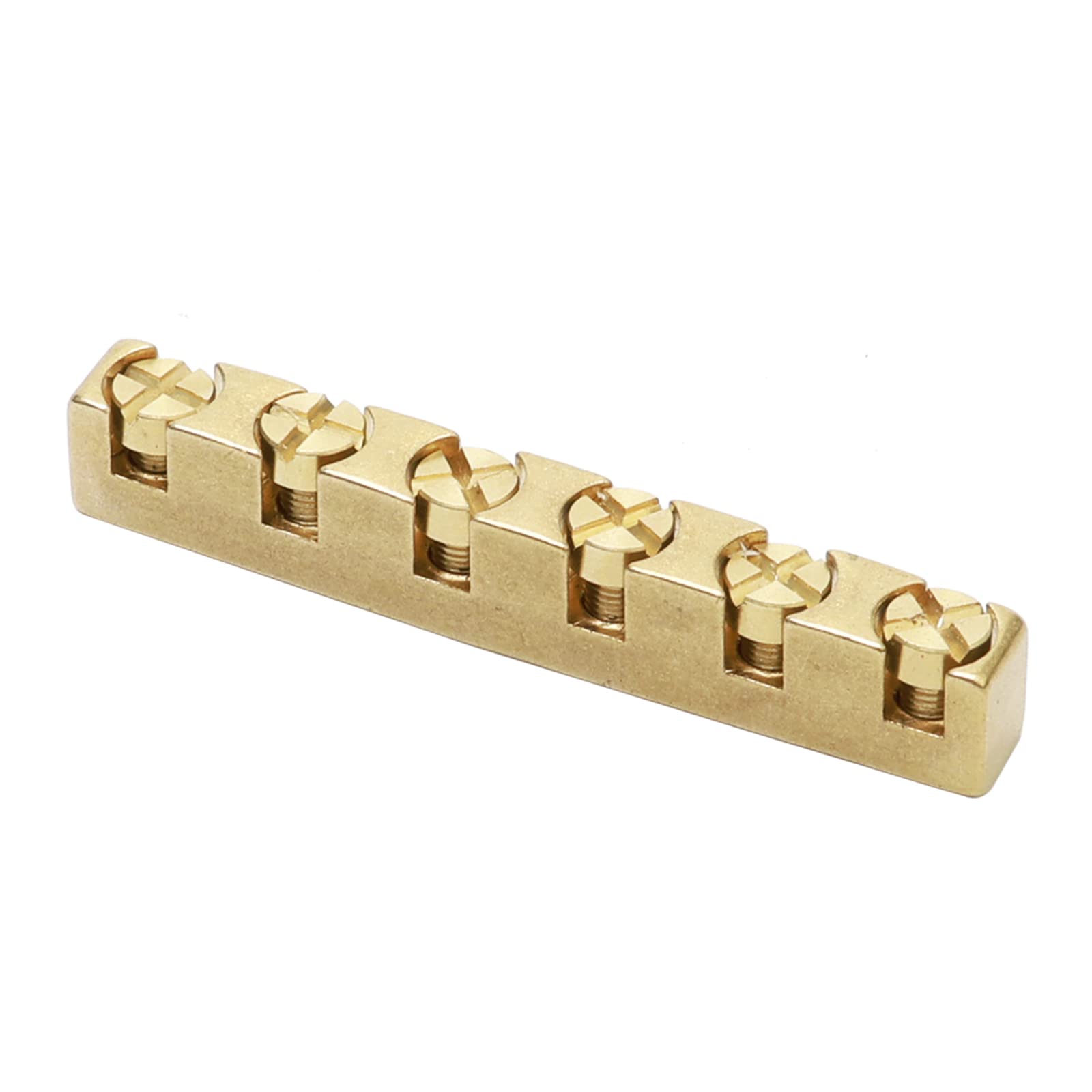 Unxuey 43mm Guitar Adjustable Brass Nut Replacement Compatible with Gibson Les Paul LP SG Style Guitar Part, Golden