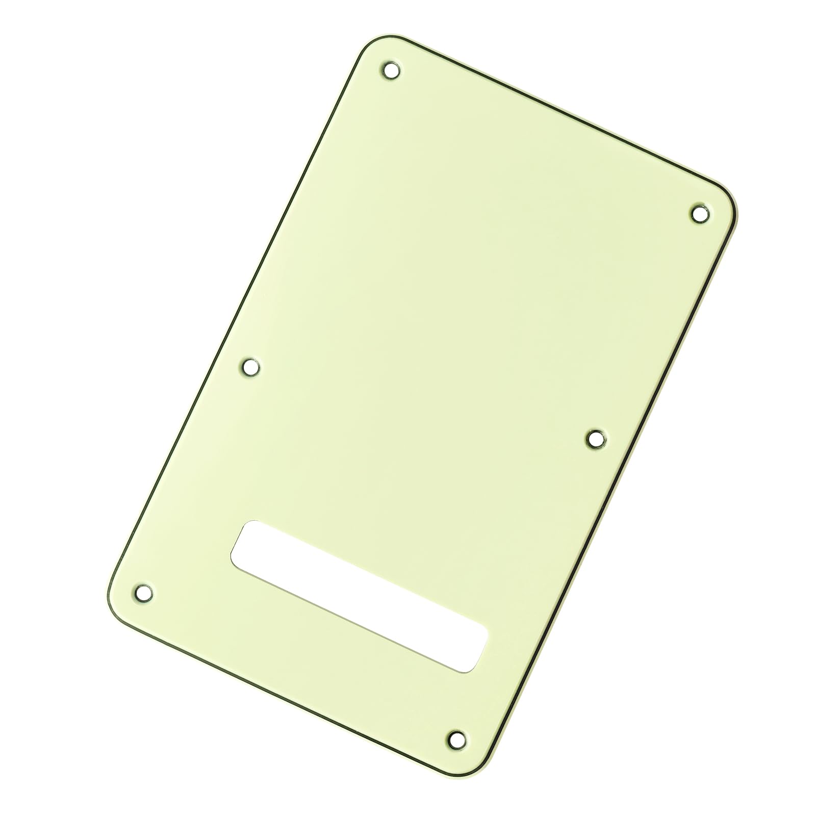 Banworks Electric Guitar 3 Ply Backplate 6-Hole Trem Tremolo Cover for USA/Mexican Fender Standard Strat ST JT/HGB-01 Vintage Gr