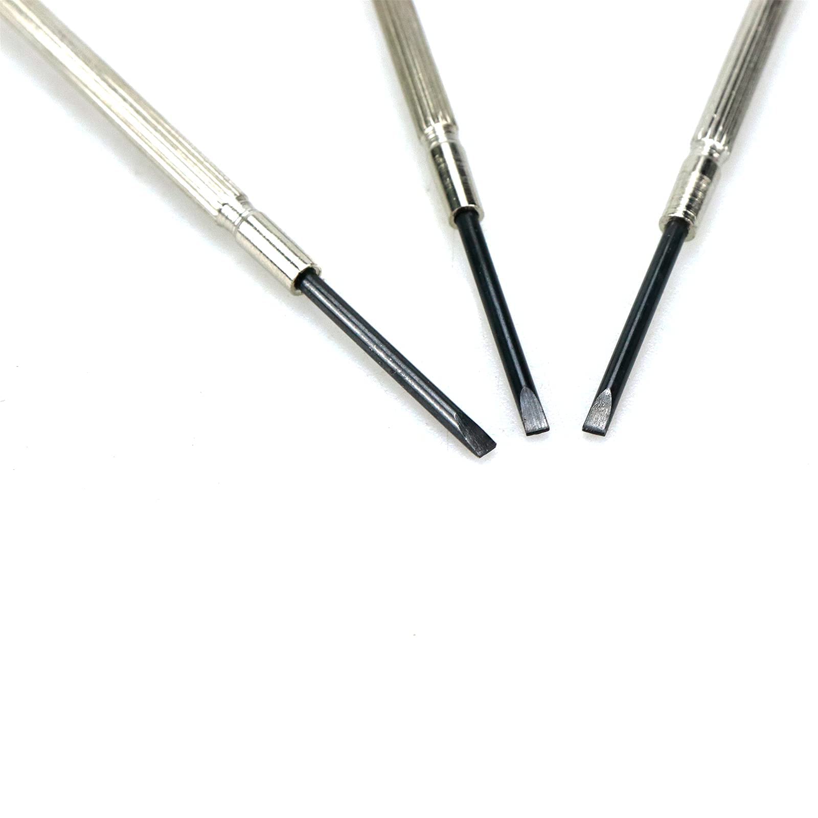 Risbay 3PCS Wind Instrument Screwdriver Metal Flathead Screwdrivers Wind Instrument Screwdriver Repair Tool for Clarinet Flute B