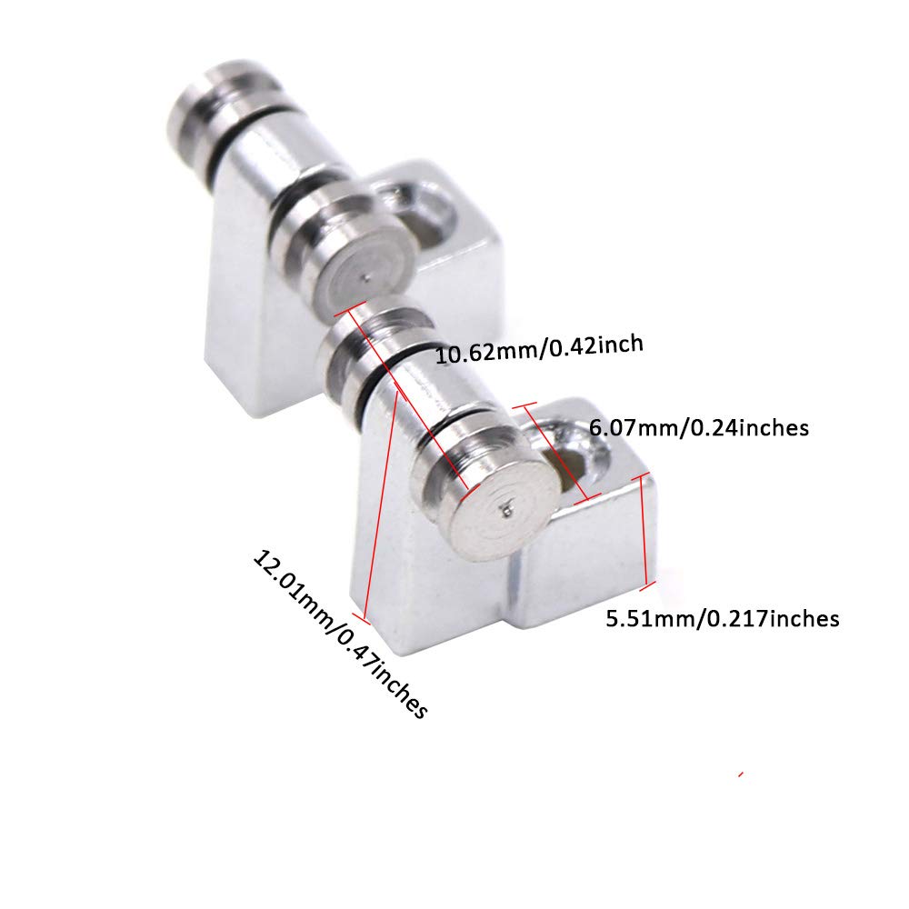 DISENS Set of 2 Roller String Tree Roller String Guides Retainer for Electric Guitars - Perfect for Stratocaster and Telecaster