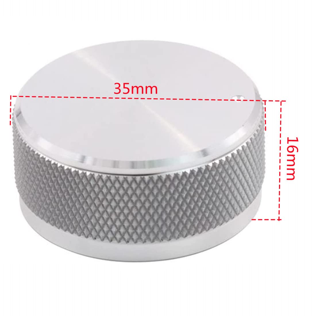 Szliyands 35 x 16 mm Solid All-Aluminum knob High-Precision CNC Machining Bile Amplifier Volume Potentiometer knob Cap (Silver)