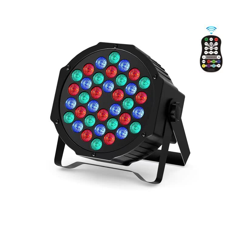 Stage Lights 36 LED Par RGB DJ LED Par Lights Uplights Remote & DMX Controlled Sound Activated Auto Play Uplights for Wedding Bi