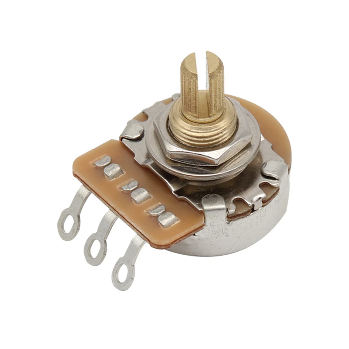 FLEOR 250K Linear Pots 15.5mm Short Split Shaft Guitar Potentiometer, Pack of 2