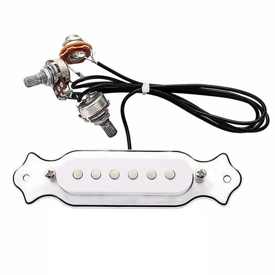 JOINSI 1 sets Pre-wired 6-string Cigar Box Guitar Pickup Soundhole Harness with Picks, Volume & Tone for Electric Guitar