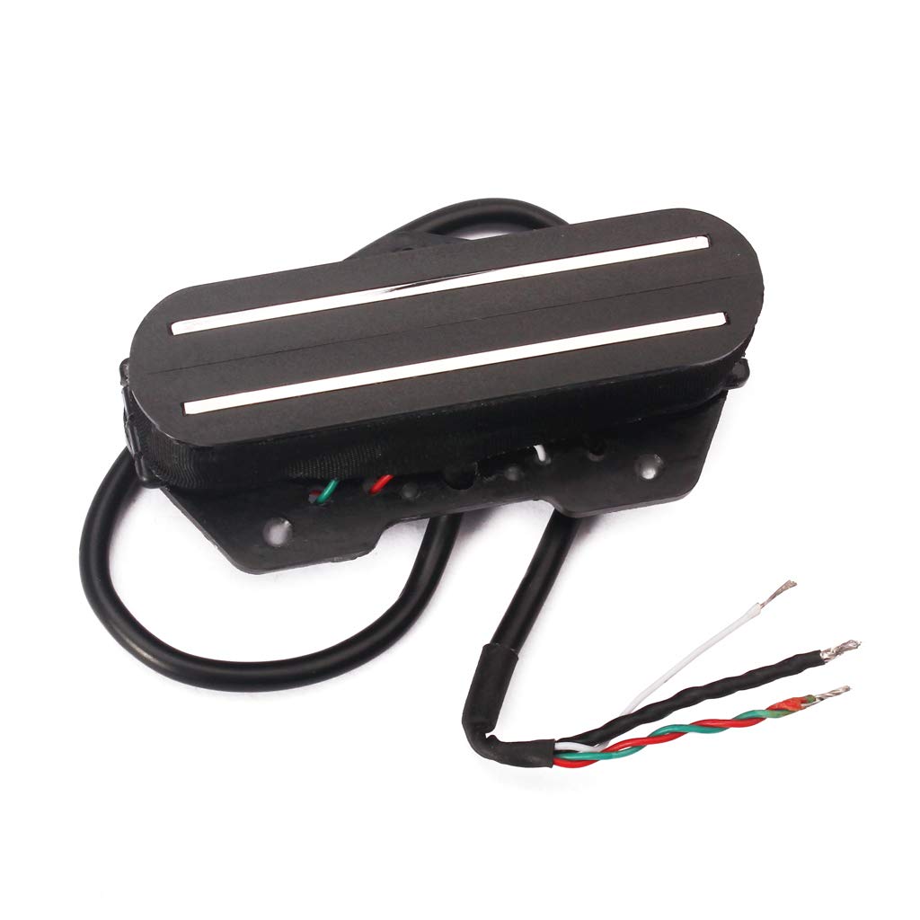 Alnicov Dual Hot Rail Humbucker Pickup Single Coil Guitar Pickup Fit For Tl Strat Squier Tele Electric Guitar,Black