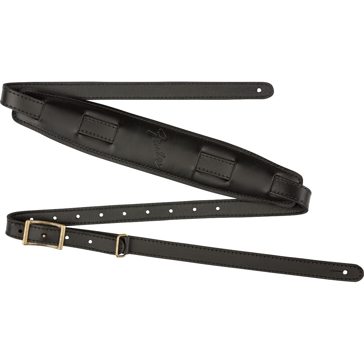 Fender Mustang Saddle Guitar Strap, 2.25In, Black, Long