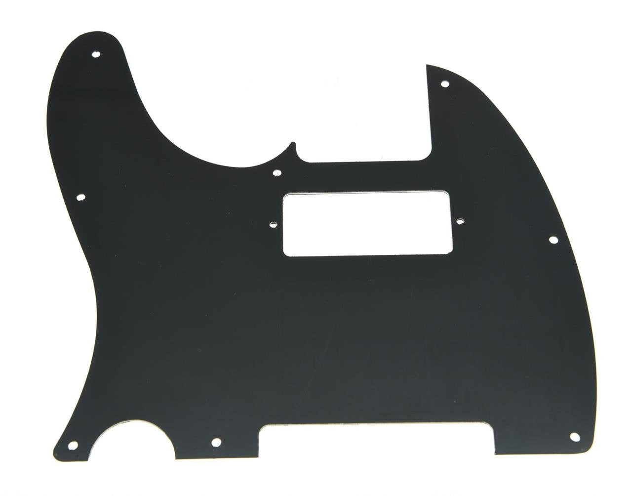 KAISH Tele Style Pickguard Guitar Pick Guard Scratch Plate with Mini Humbucker Pickup Hole for Tele/Telecaster Black 3 Ply