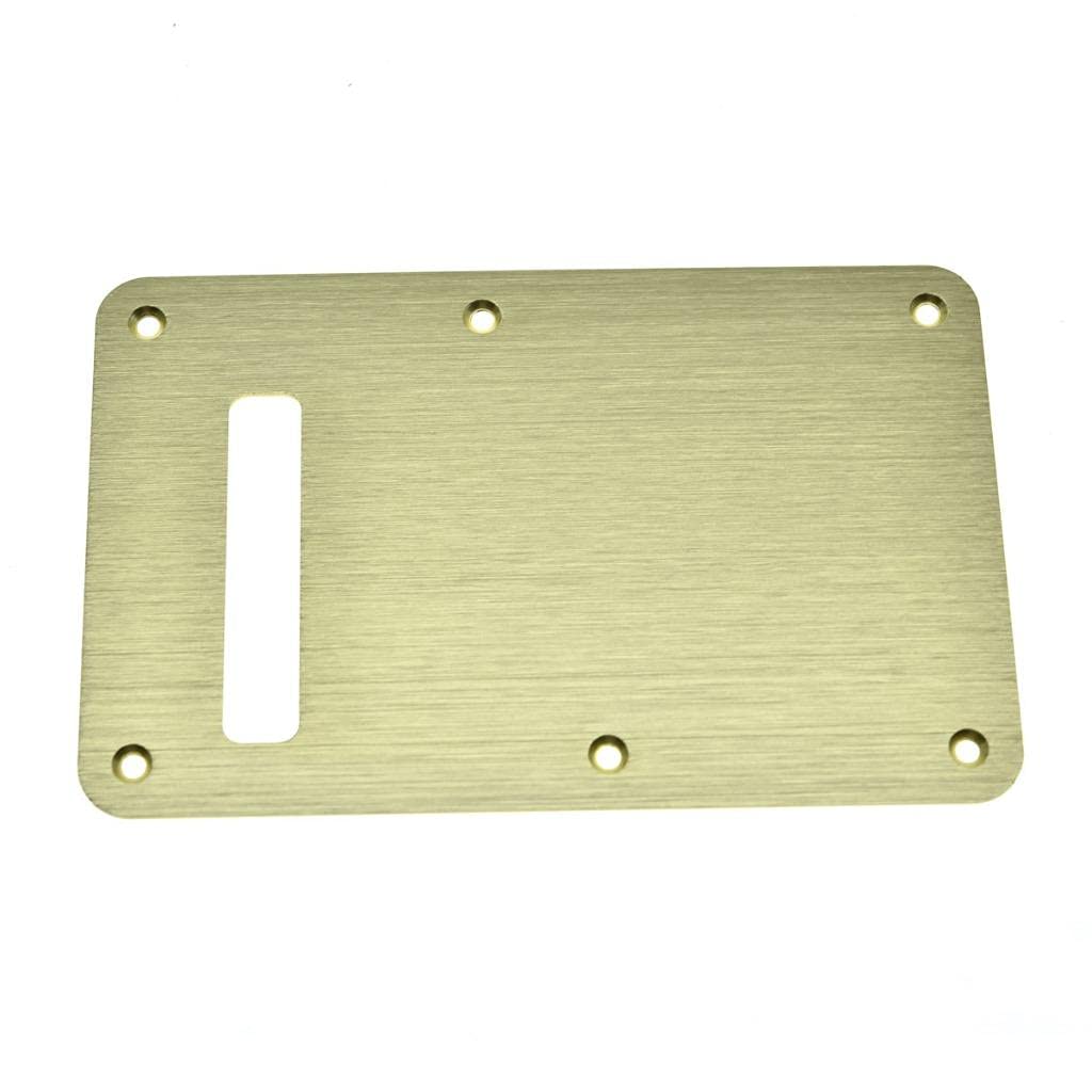Dopro Aluminum Anodized Modern ST Strat Back Plate Tremolo Trem Cavity Cover for American/Mexican FD Stratocaster Gold