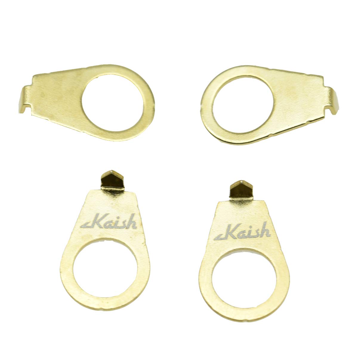 KAISH Set of 4 LP Guitar Knobs Pointer Plate 3/8'' Knob Position Indicator for USA LP Les Paul or CTS Pots Gold