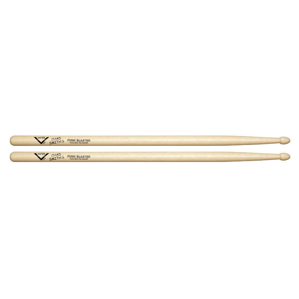 Vater CHADW Chad Smiths Funk Blaster Hickory Wood Tip Drum Sticks, Pair