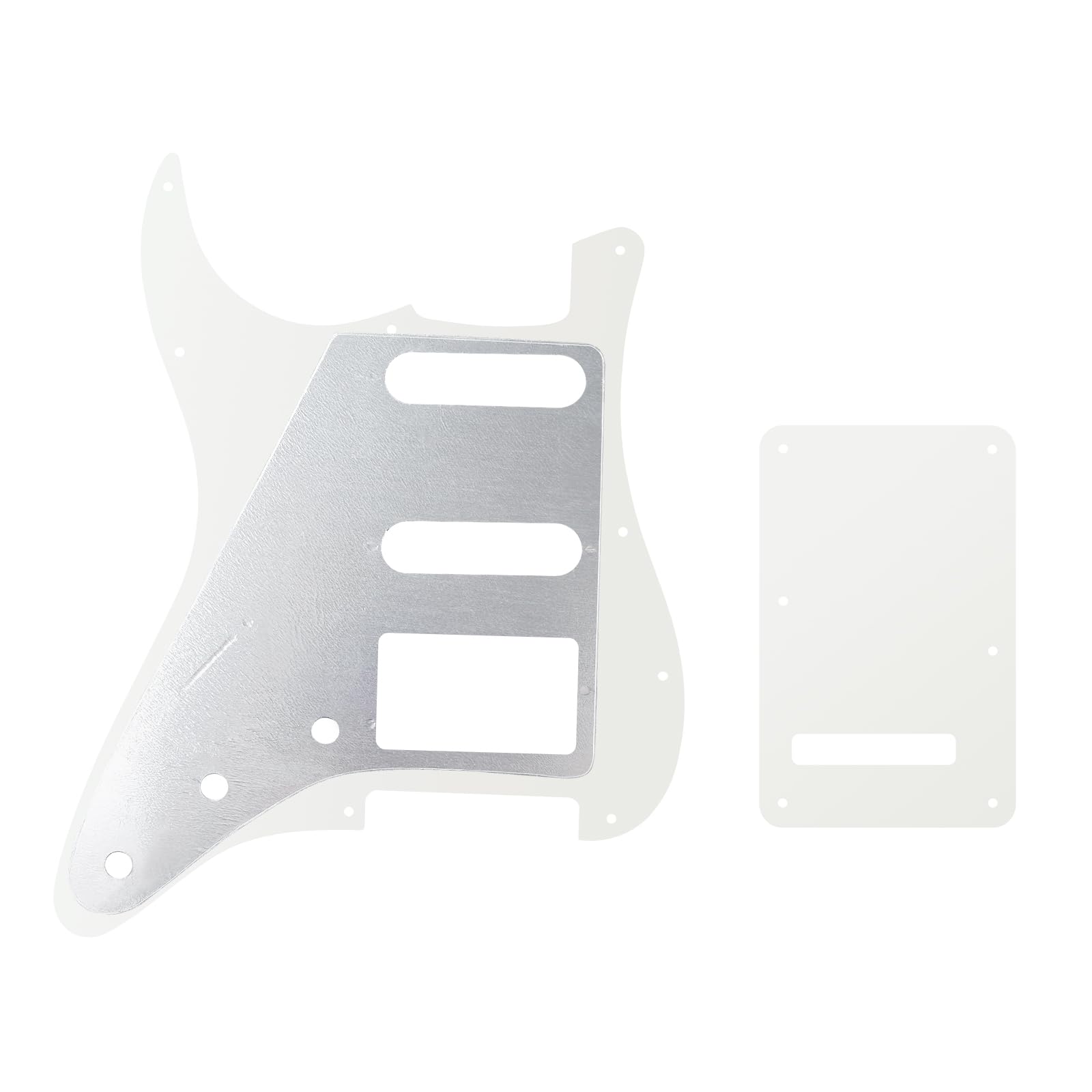 Banworks 1Ply Strat HSS Pickguard 11-Hole SSH Pickguard Scratch Plate with Backplate 6-Hole Trem Tremolo Cover Set for USA/Mexic