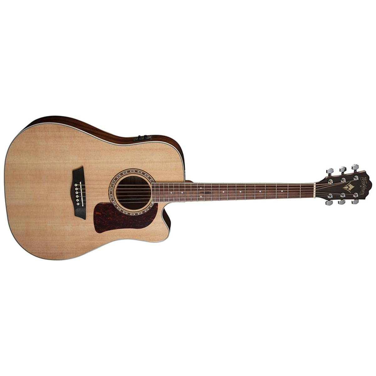 Washburn Heritage 10 Series HD10SCE Dreadnought Cutaway Acoustic Electric Guitar, Rosewood Fretboard, Natural