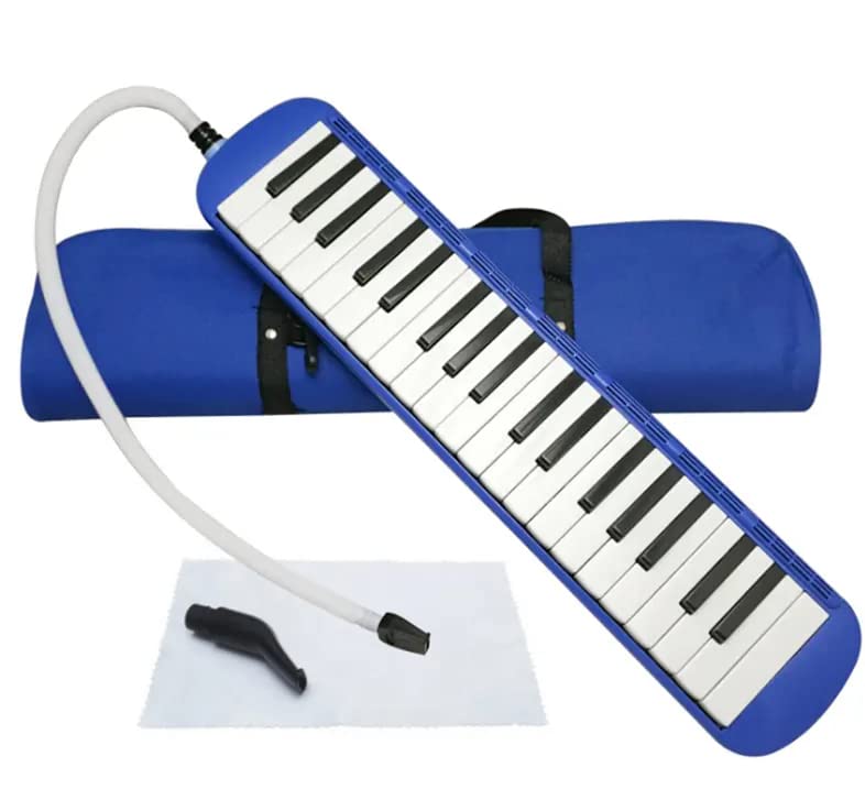 Belear 37 Key Melodica Piano Style Musical Instrument With Carry Bag Accessories (Blue)