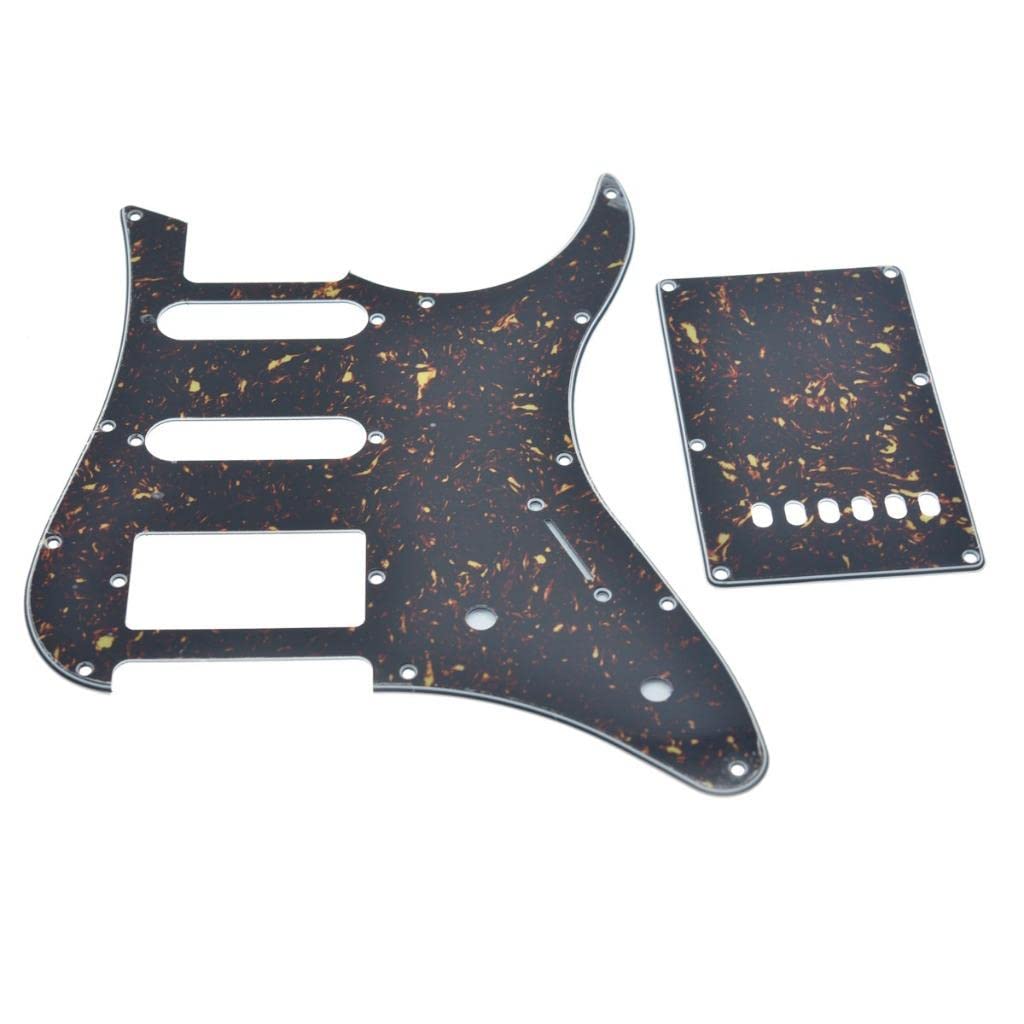 Kaish Guitar Hss Pickguard And Tremolo Trem Cover Back Plate Fits Yamaha Pacifica Guitar Dark Tortoise