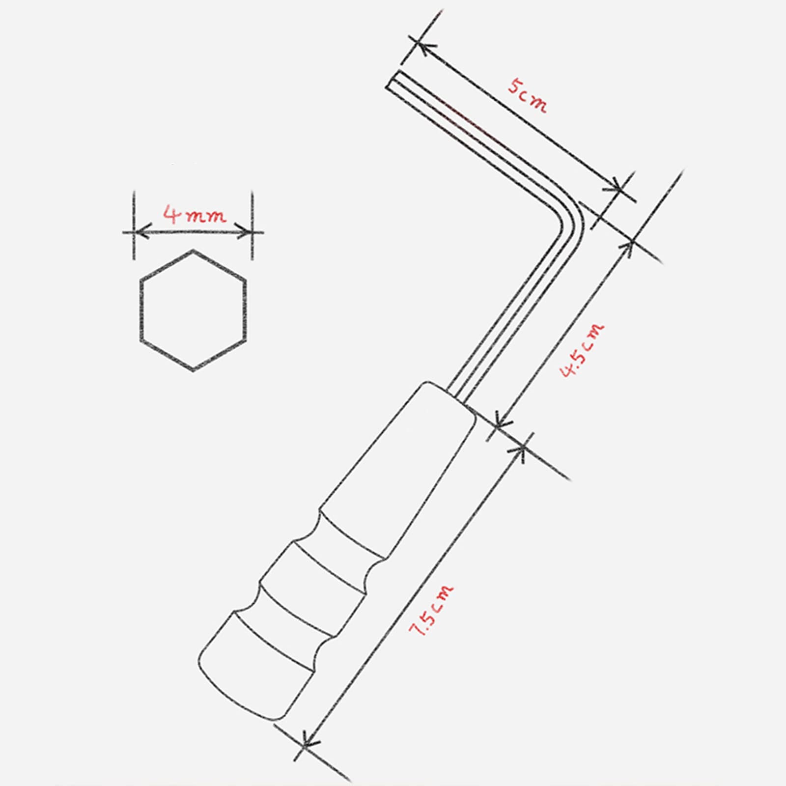 5Pcs Guitar Truss Rod Allen Wrench Set Guitar Repair Tool Kit Repair Wrench for Most Guitar Bass Neck, Bridge, Truss Rod, Knob,