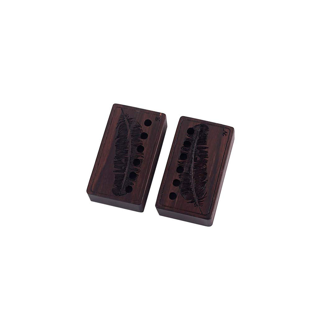 Alnicov 2Pcs 52Mm Humbucker Guitar Pickup Covers,Rosewood,For Electric Guitar Bridge