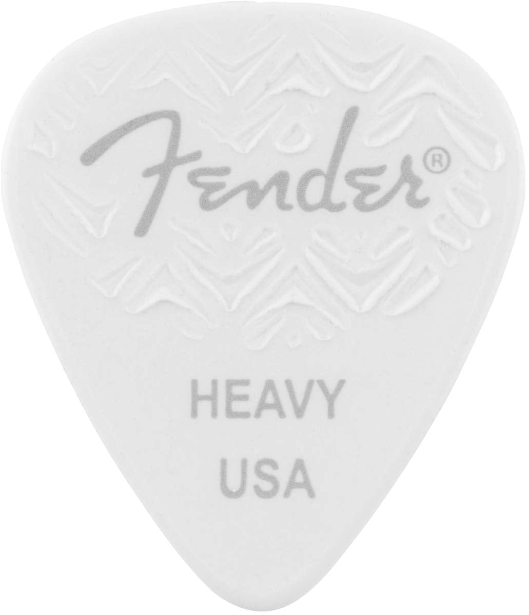 Fender Wavelength Guitar Picks 351 Shape, White, Heavy, 6-Pack