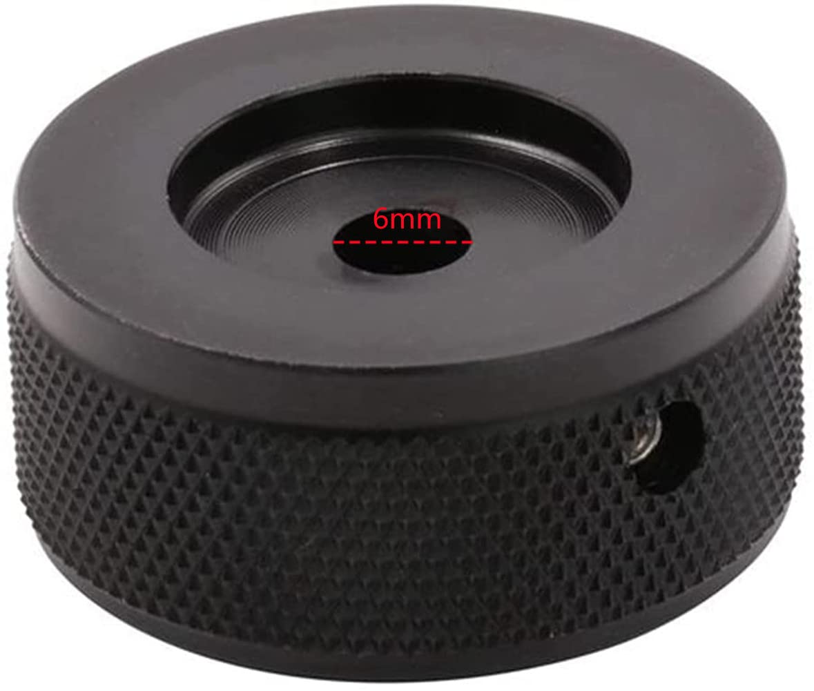 Szliyands 35 x 16 mm Solid All-Aluminum knob High-Precision CNC Machining Bile Amplifier Volume Potentiometer knob Cap (Black)
