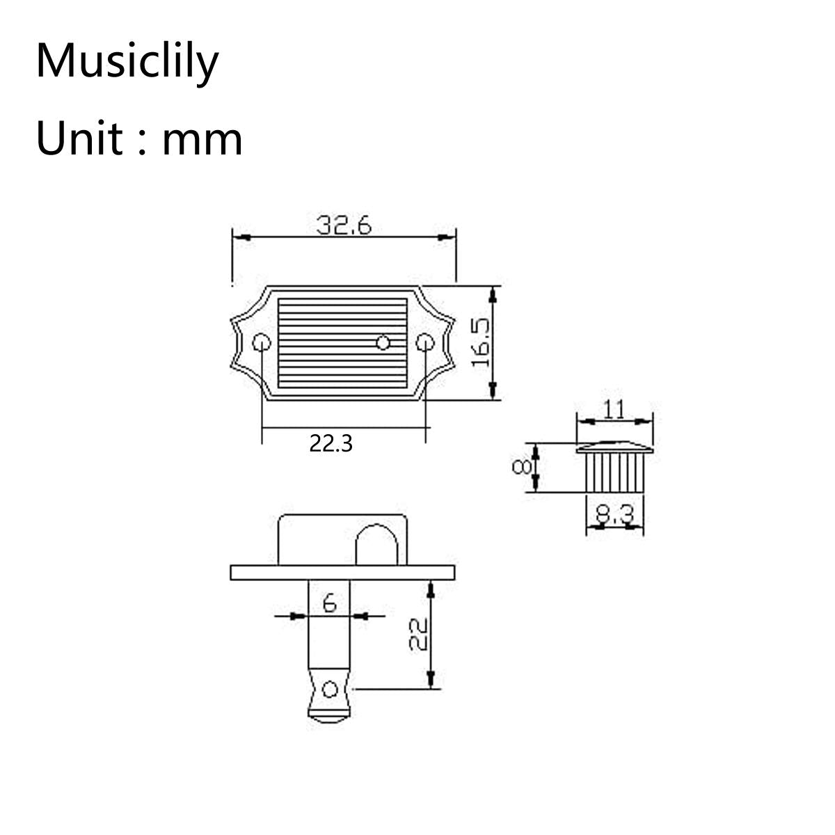 Musiclily Pro Vintage Style 3L3R Guitar Locking Tuners String Tuning Pegs Keys Machine Heads Set for Les Paul Style Electric or
