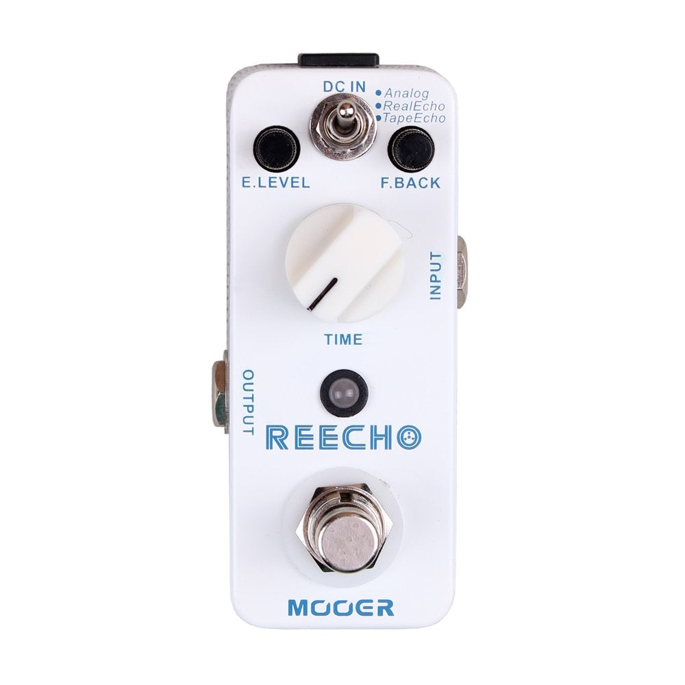 Mooer Reecho Delay Guitar Delay Effects Pedal With 3 Modes, Analog, Real Echo, Tape Echo, Vintage Tap Echo Machine