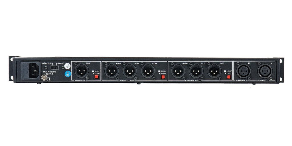 Studiomaster Professional Sx321 3-Way Stereo Analog Crossover Black