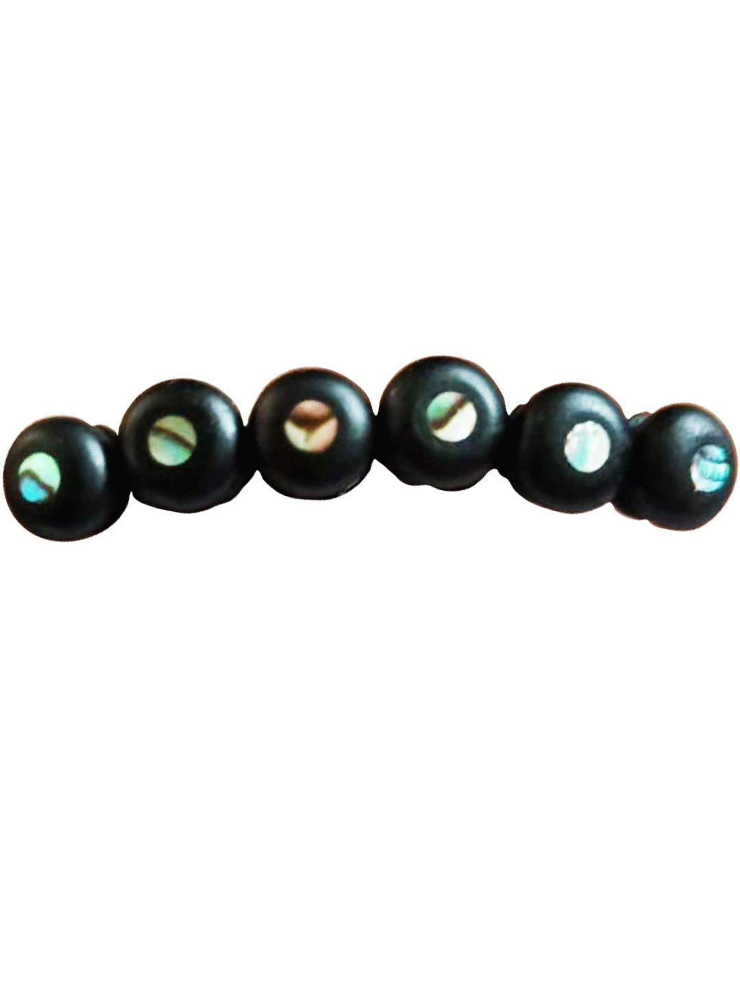 Ubrand AYUBOUSA 6pcs Ebony Guitar Pins Inlaid 2mm Abalone Dot Acoustic Guitar Replacement Parts