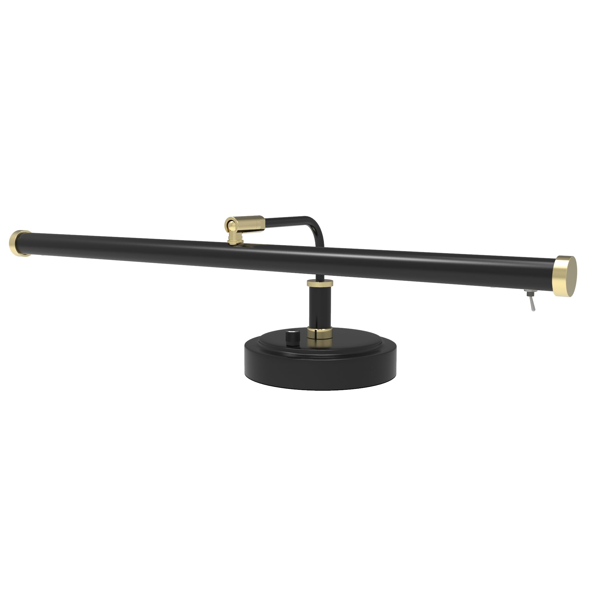 Cocoweb Adjustable LED Grand Piano Desk Lamp in Black with Brass Accents - PLED101D