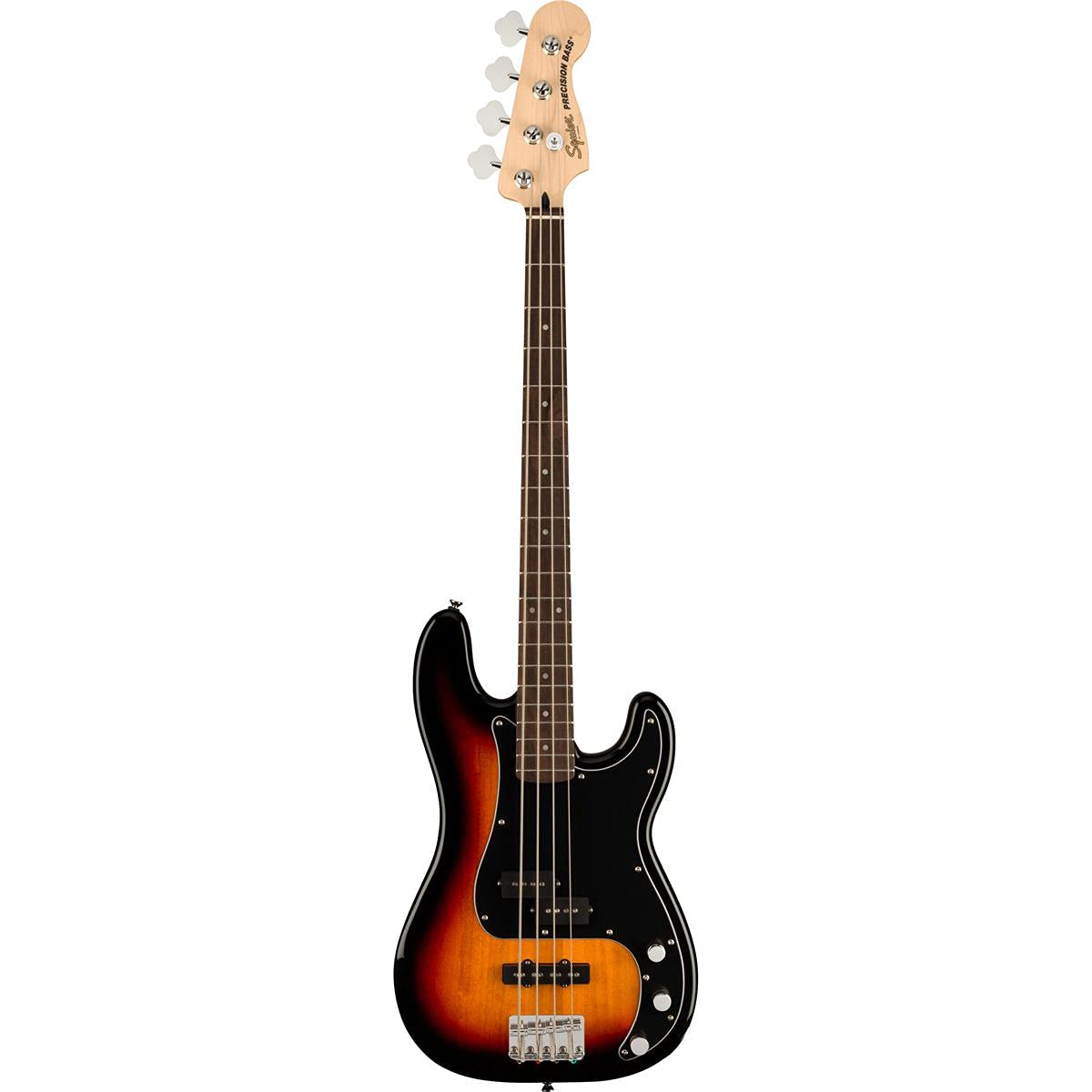 Squier By Fender Precision Bass Guitar Kit, Affinity Series, Laurel Fingerboard, 3-Color Sunburst, Poplar Body, With Guitar Bag