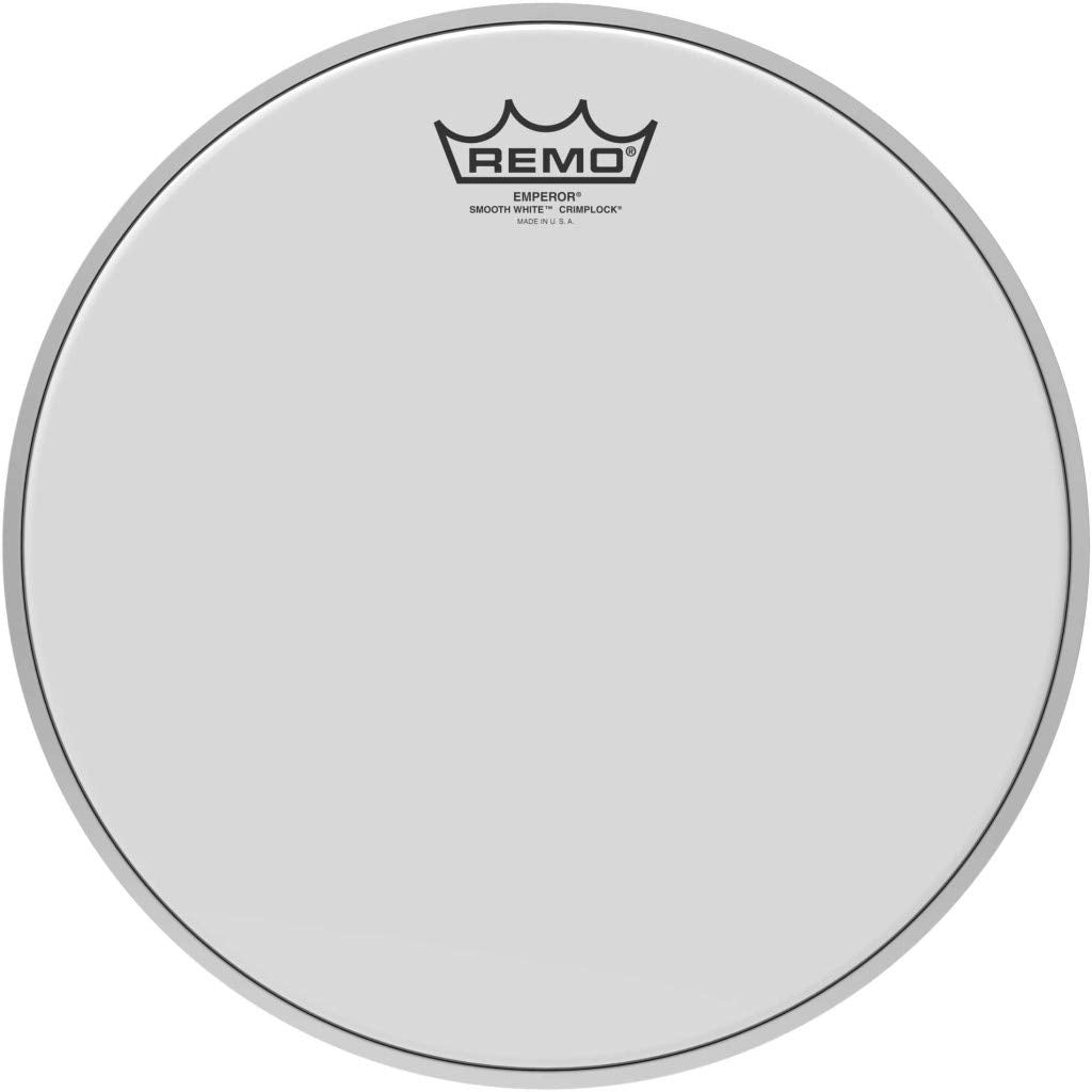 Remo Emperor Smooth White Crimplock Tenor Drumhead, 12