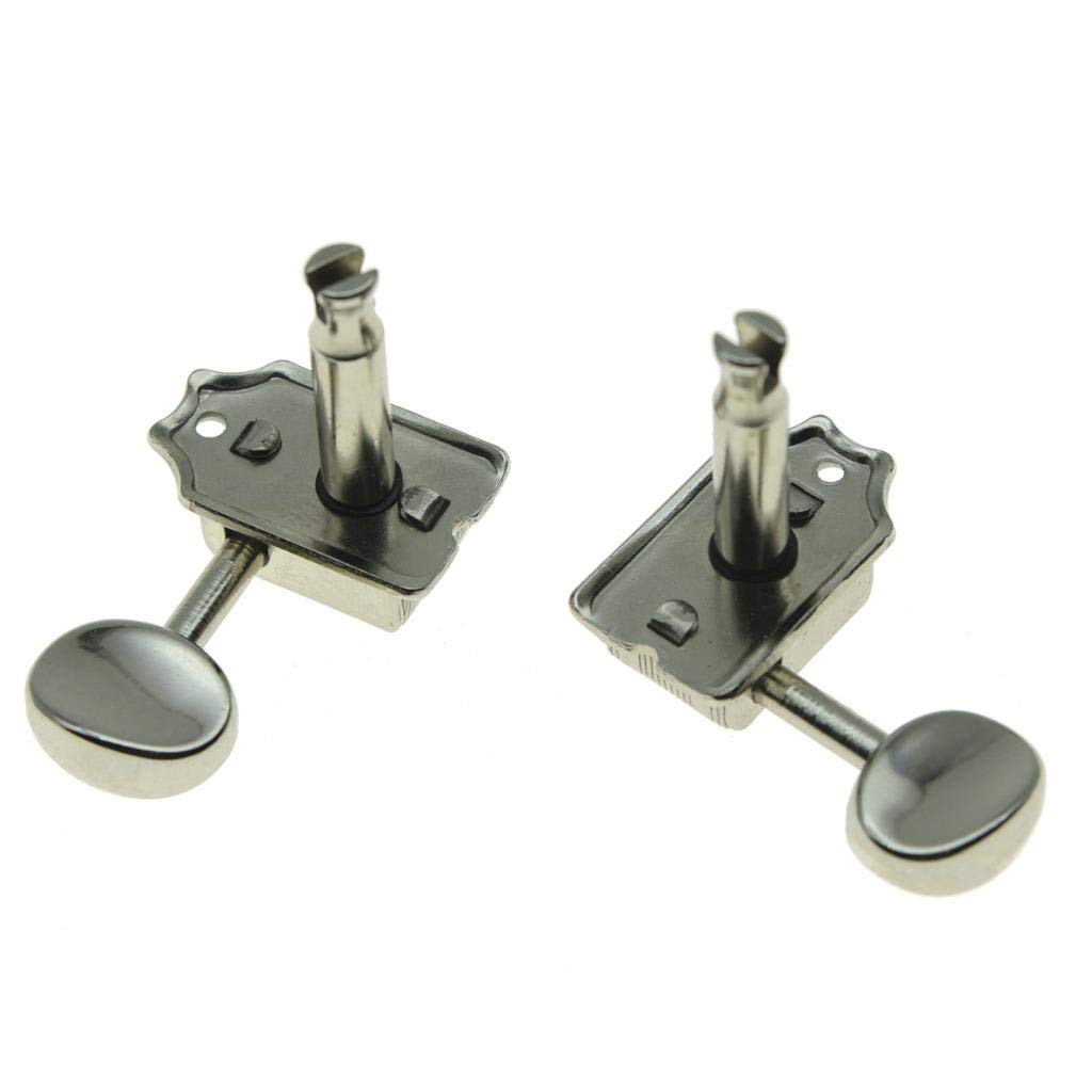 Wilkinson Deluxe 6 Inline Vintage Guitar Tuners with Split Post Guitar Tuning Keys Peg Machine Heads for Strat/Tele Guitars Nick