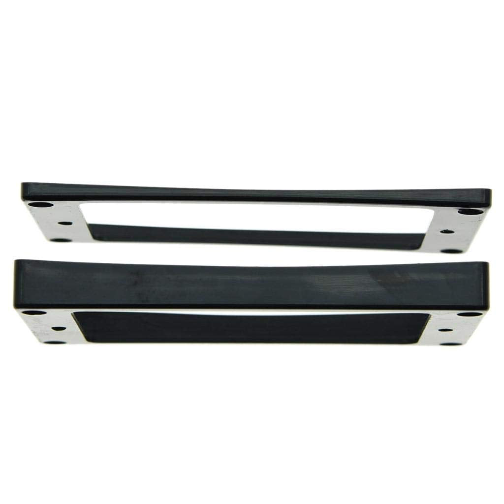 KAISH 2pcs Black Humbucker Pickup Ring Curved Bottom Frame for Epiphone Les Paul