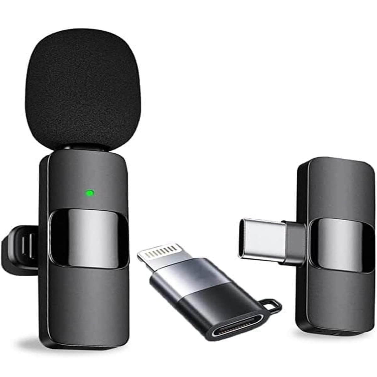 Humble 2 In 1 Wireless Dynamic Lapel Collar Mic-Pristine Sound Compatible With Apple And All Type-C Mobile Phones For Live Shows