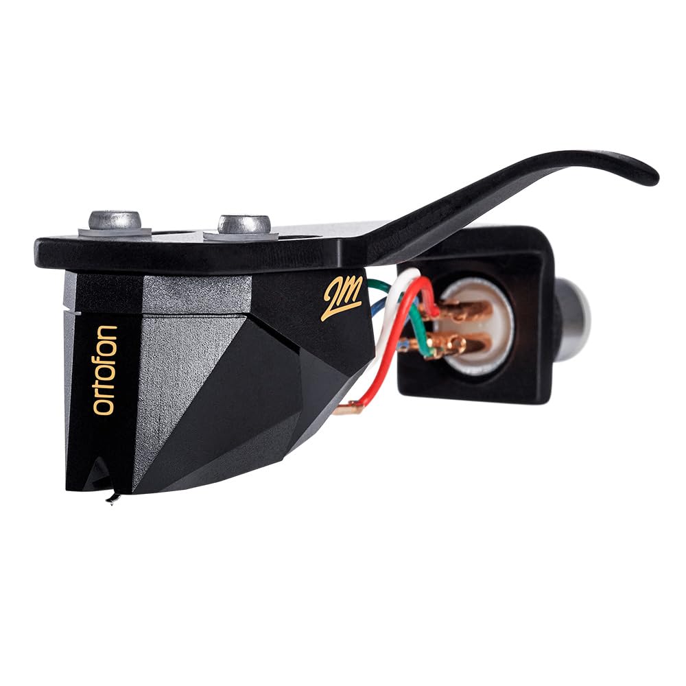 Ortofon 2M Black Premounted - 2M Black Pickup Mounted On Sh-4 Black Headshell | Easy To Mount On S-Shaped Tone Arms | Black/Blac
