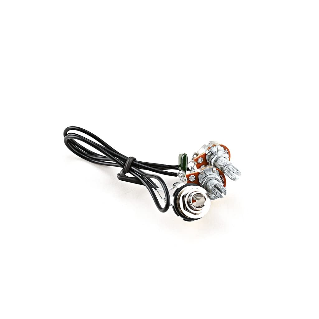 Alnicov Guitar Wiring Harness,Single Coil Pickup Wiring Harness 1 Tone 1 Volume For 3/4 String Cigar Box Guitar Parts