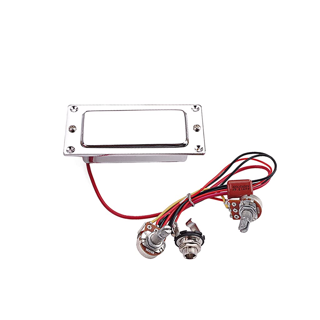 Alnicov Dual Coil Closed Humbucker,Pre-Wired Pickup Harness Kit With 500K Volume Tone Jack For Electric Guitar