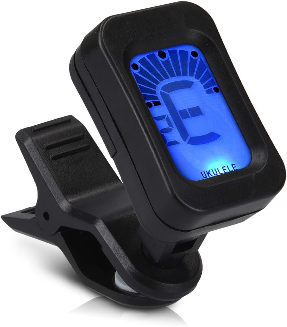 Powerpak Gt-25 Clip On Guitar Tuner - Battery Powered Digital Tuner For Acoustic Guitars, Ukulele, Violin, Bass And Other Musica