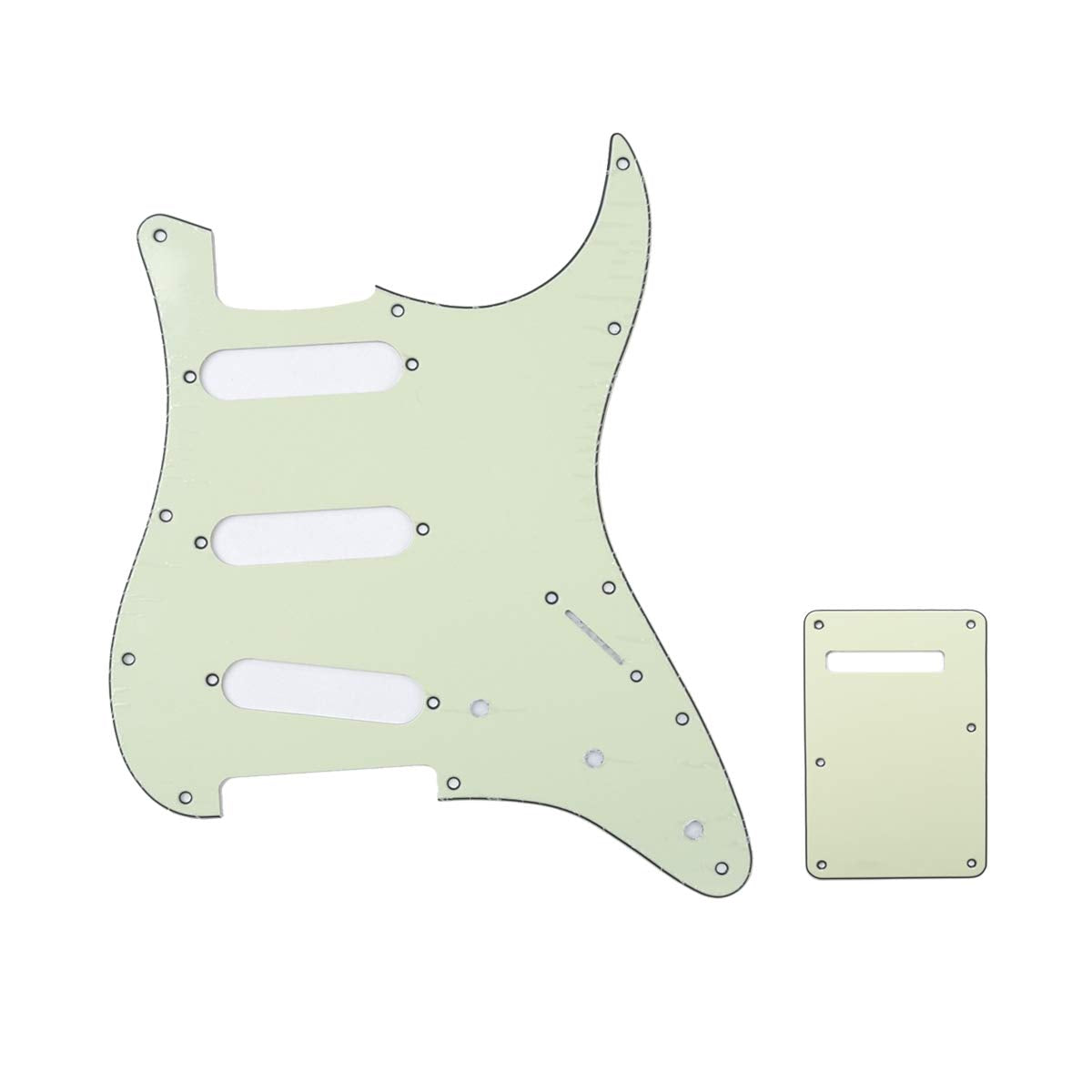Musiclily Sss 11 Holes Strat Electric Guitar Pickguard And Backplate Set For Fender Us/Mexico Made Standard Stratocaster Modern