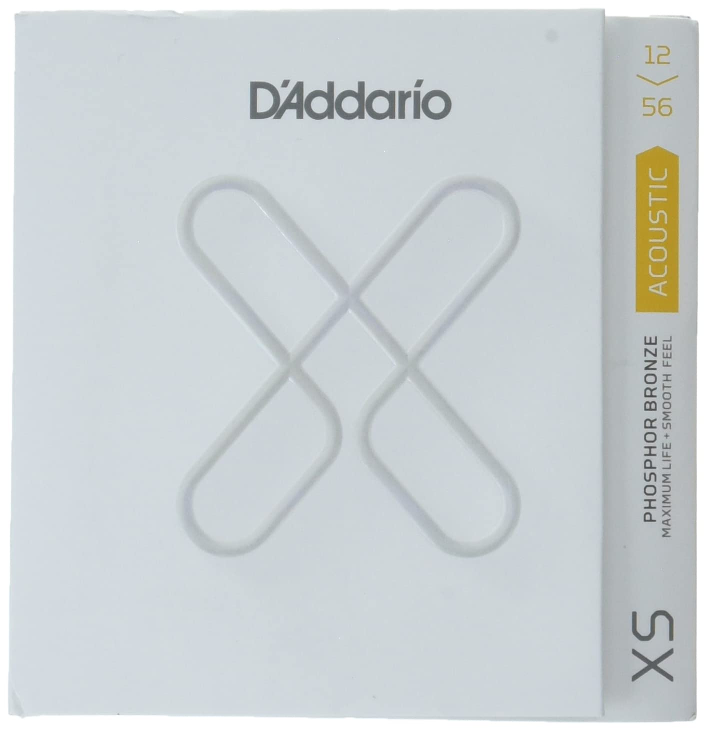 D'Addario Guitar Strings - Xs Phosphor Bronze Coated Acoustic Guitar Strings - Xsapb1256 - Maximum Life With Smooth Feel & Excep