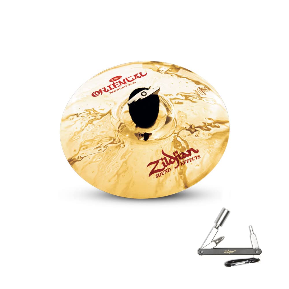 Zildjian A0609 9 Oriental Trash Splash Drumset Cymbal W/ Brilliant Finish With Zkey